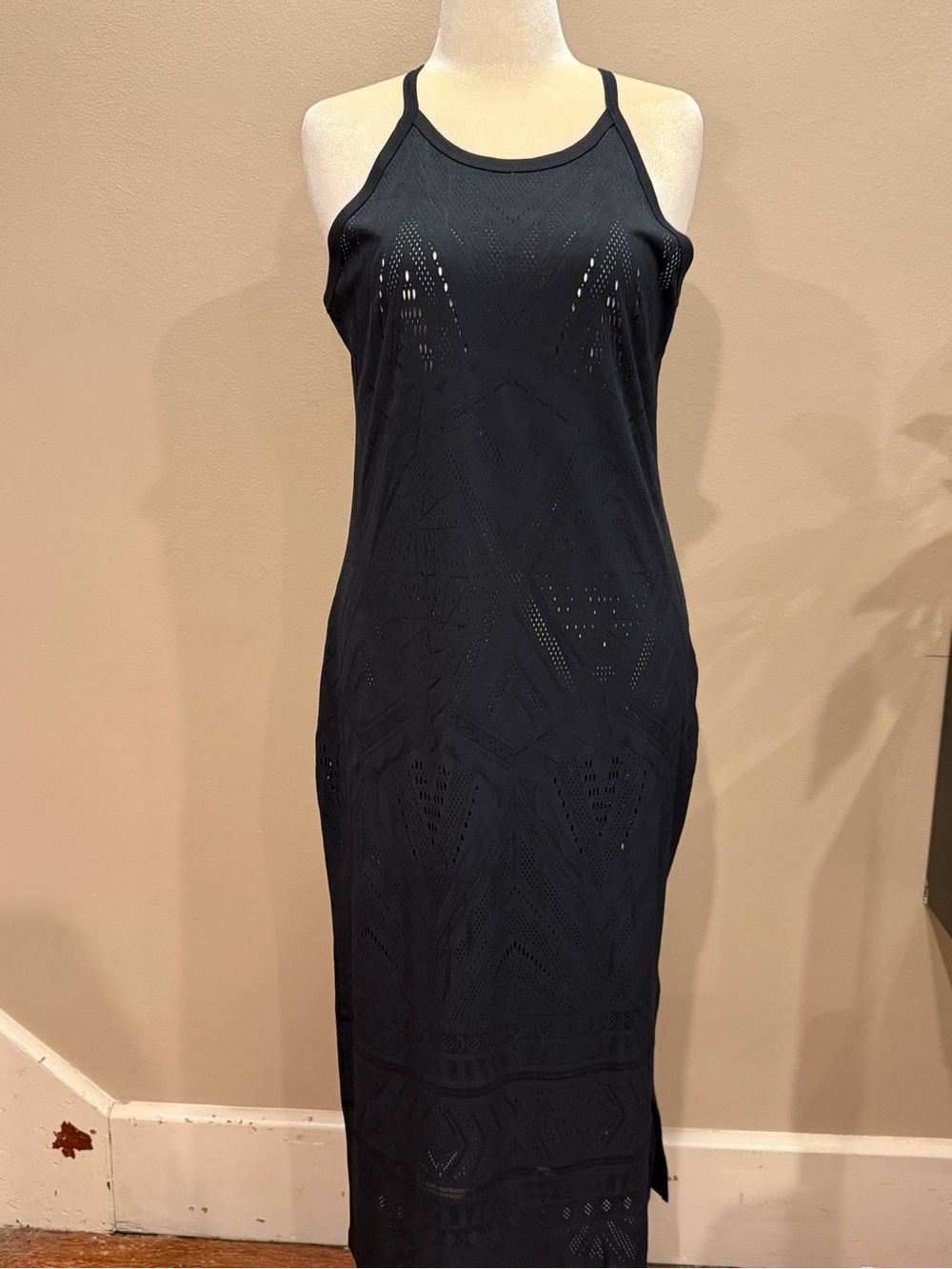Body Con Sheer House of Harlow 1960 Black Maxi Sleeveless Dress